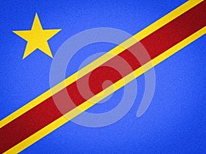 The nationalÂ flagÂ of the Democratic Republic of the Congo, Illustration image